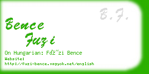 bence fuzi business card
